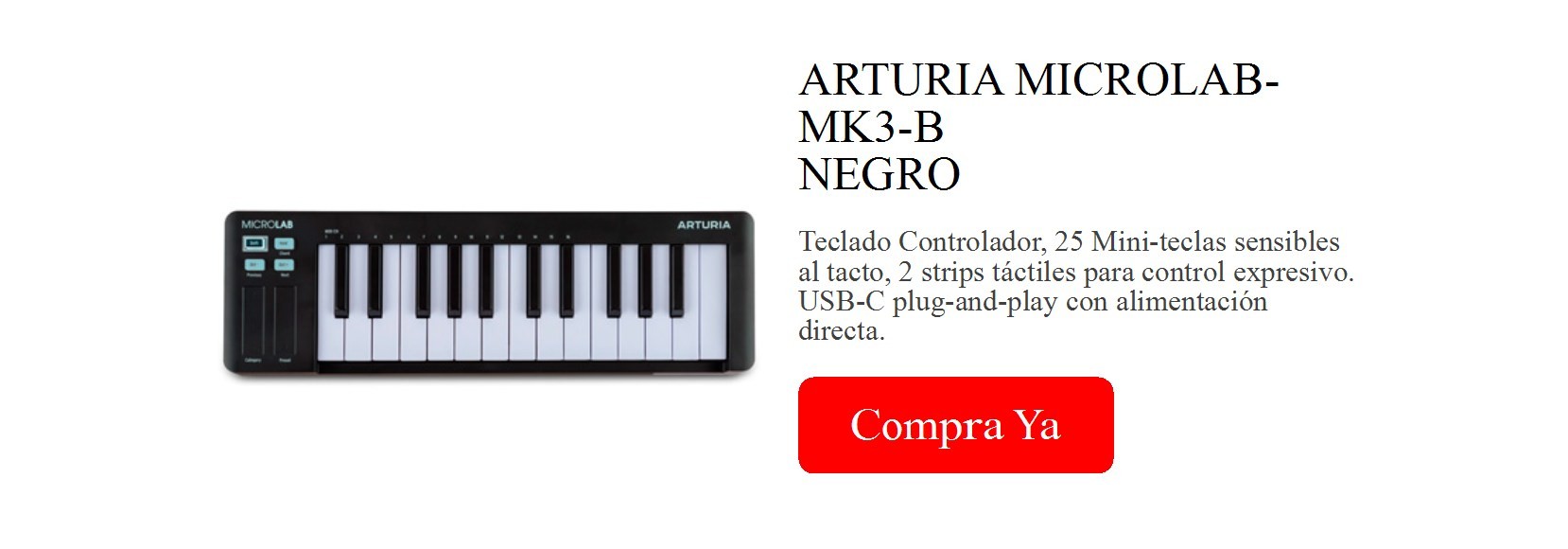 ARTURIA MICROLAB MK3